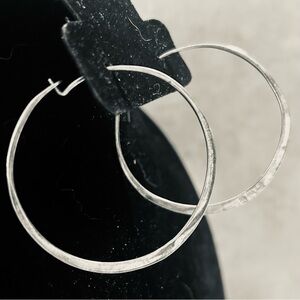 Vintage (and now Classic) Large Sterling Silver Hoop Earrings, ~ 2” round (50mm)